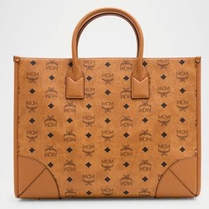 Elegant Tan Leather Tote Bag
